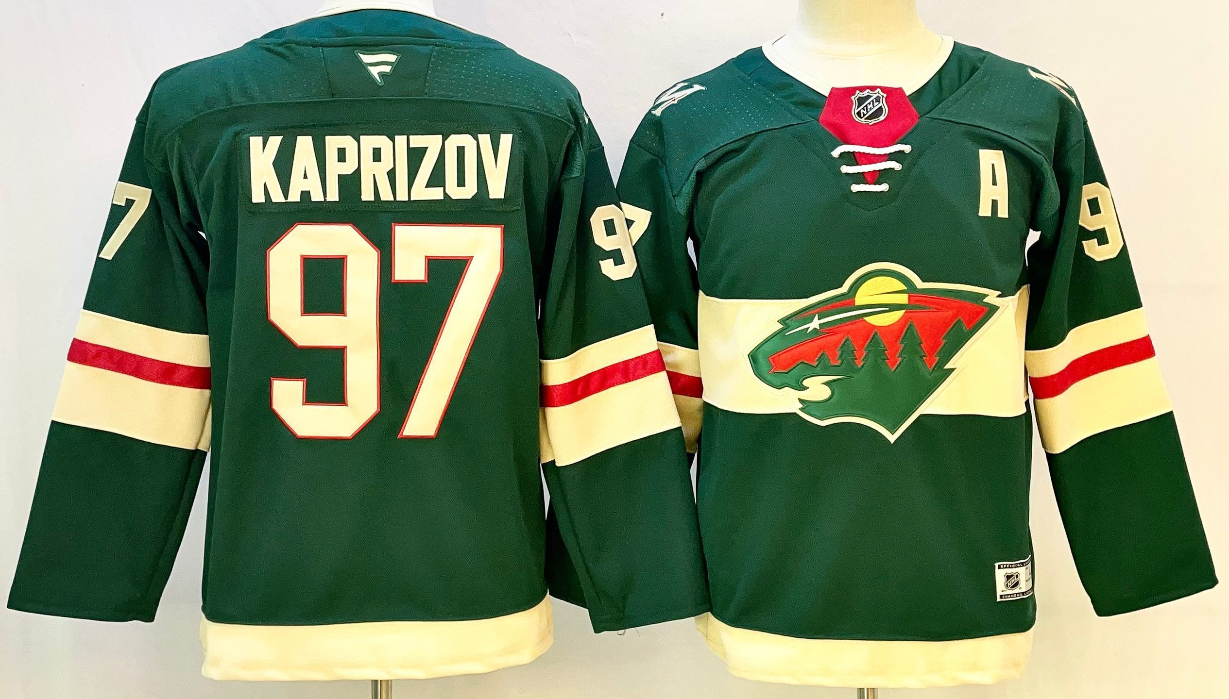 Youth Minnesota Wild #97 Kaprizov Green 2026 Adidias NHL Jersey style 002